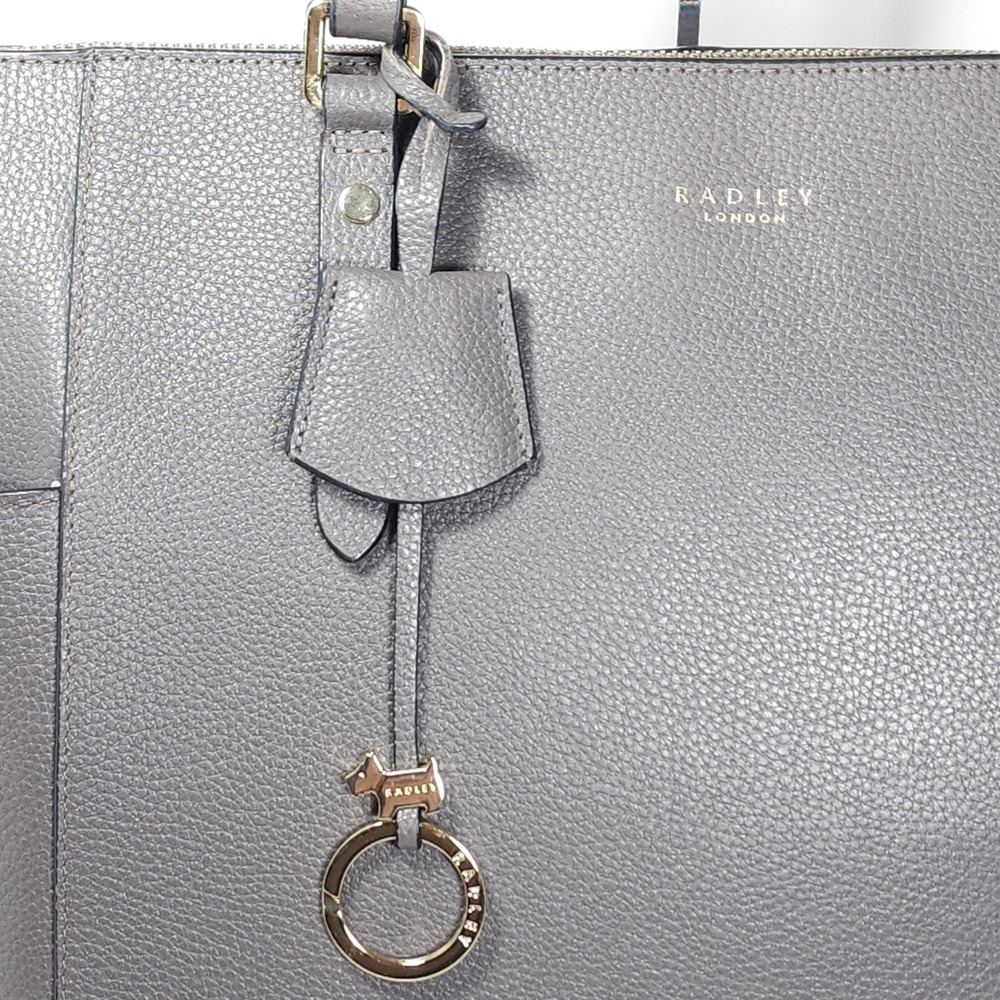 Radley London Silk Street Gray Large Zip-Top Tote Bag - Picture 15 of 16
